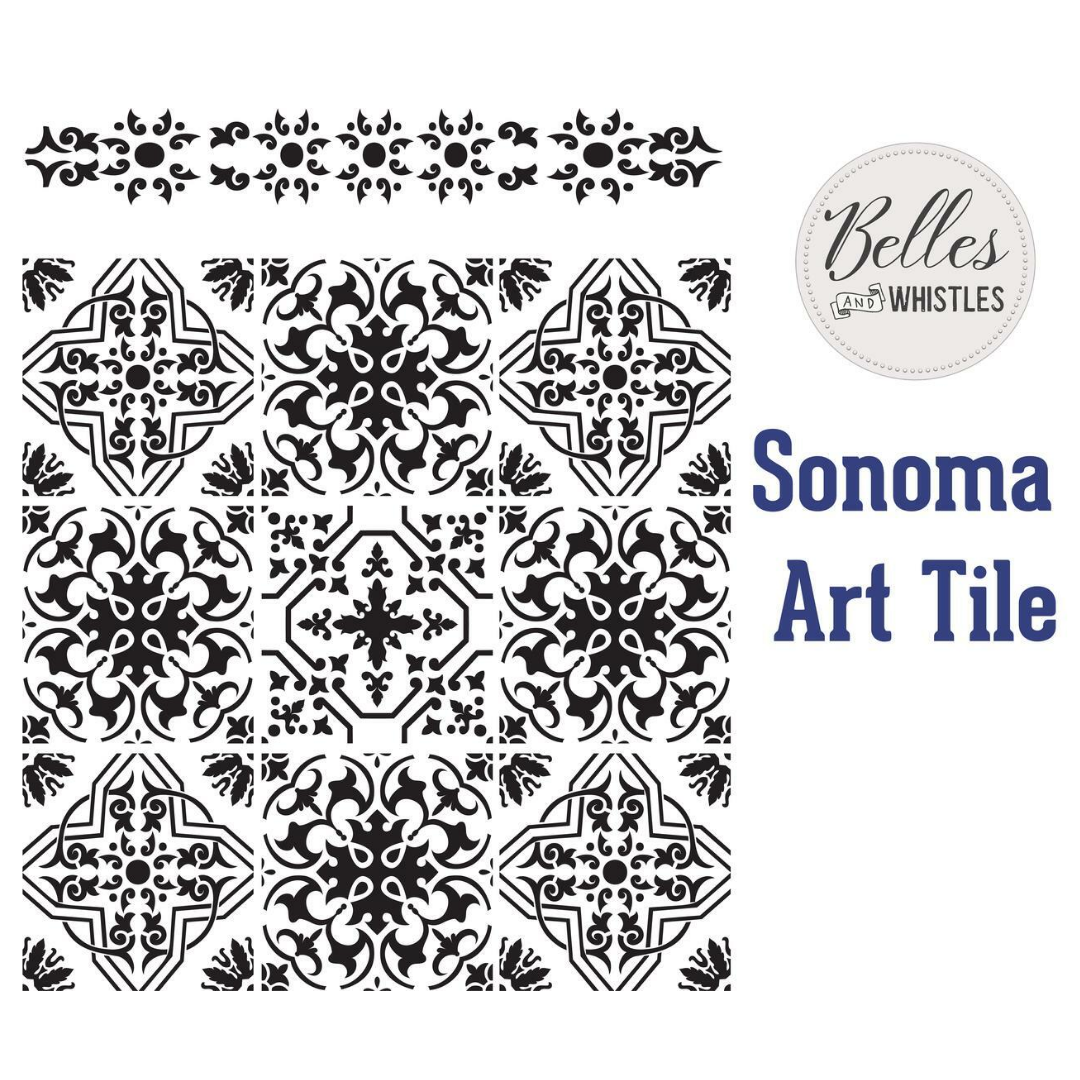 Sonoma Art Tile | Dixie Belle Stencil