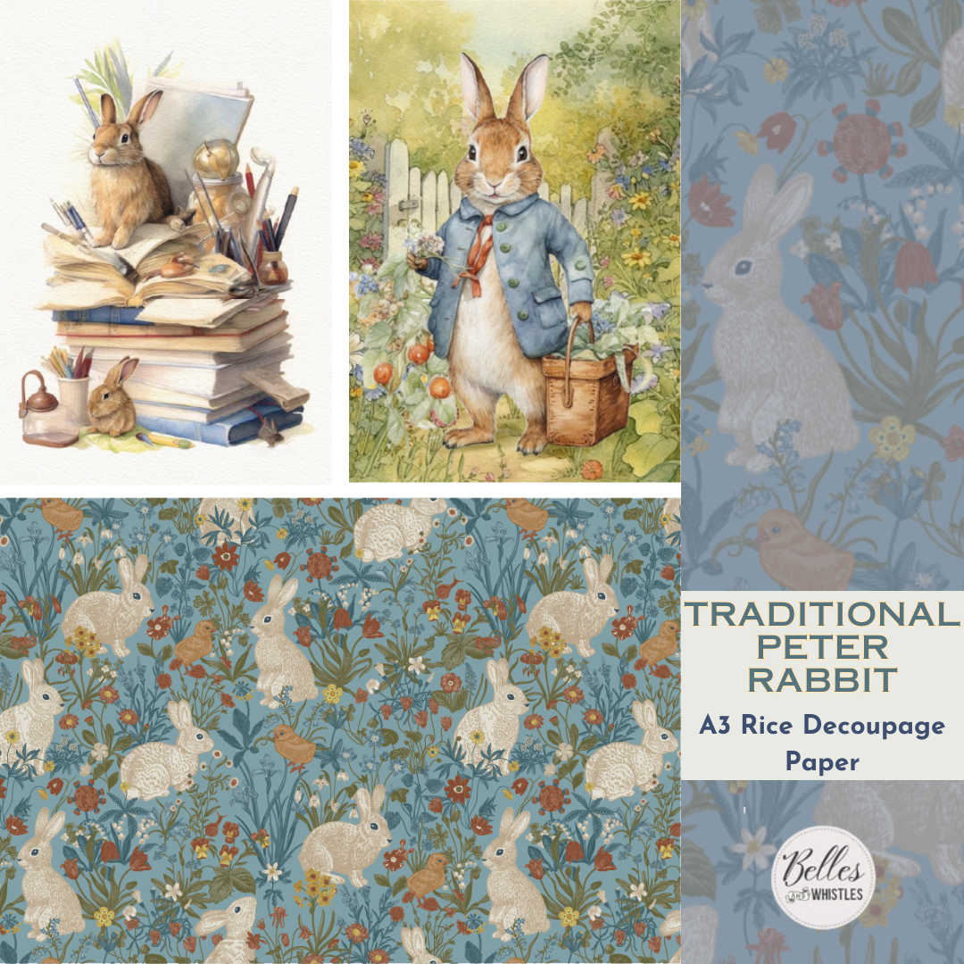 Traditional Peter Rabbit Decoupage Paper