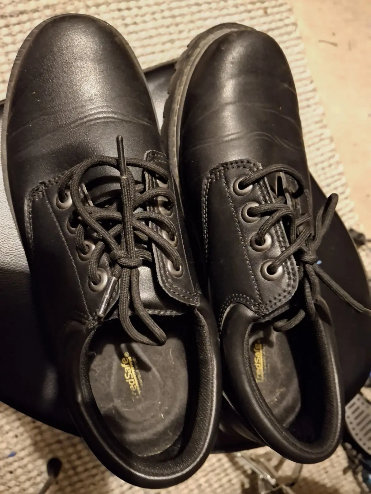 Men's Size 9 Tread Safe Non-slip Work Black Boots