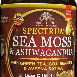 Organic Spectrum Sea Moss & Ashwagandha with Green Tea, Goji berries, Avena sativa