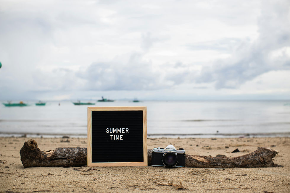 summer time sign on beach