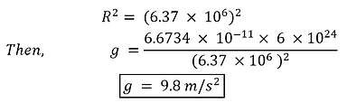 find the value of gravitatinal acceleration