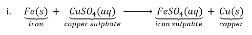 example displacement reaction