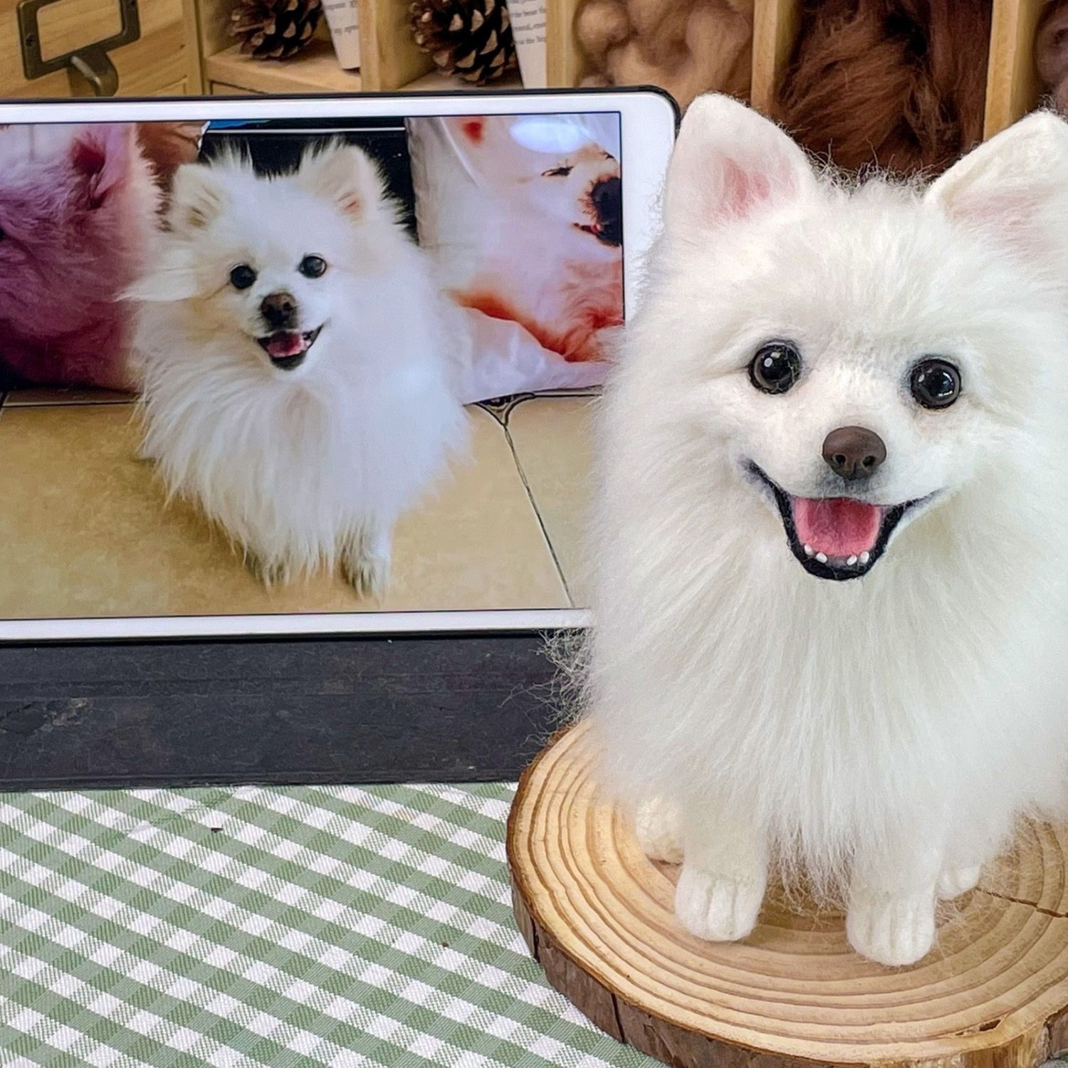 羊毛 フェルト 犬