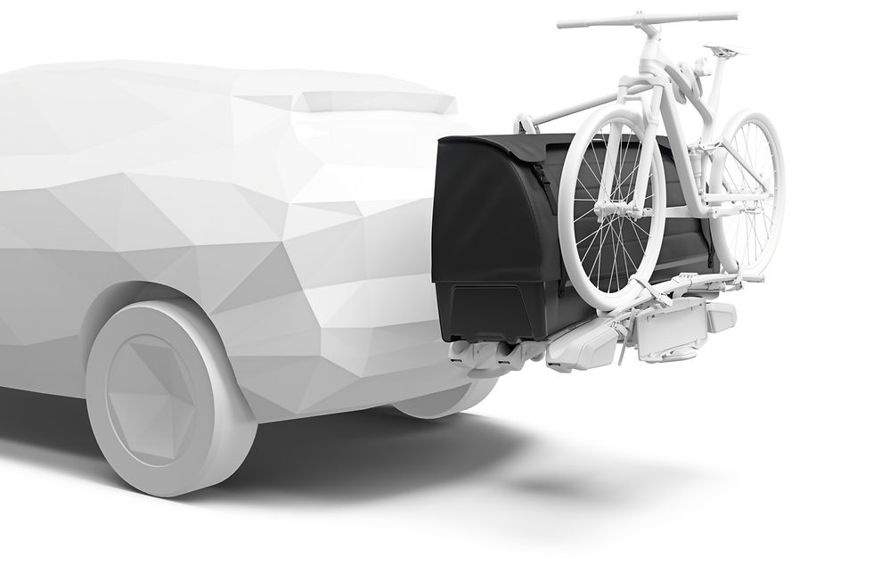 Thumbnail: Thule trekhaak koffer Onto 2 voor EasyFold 3 met 1 fiets