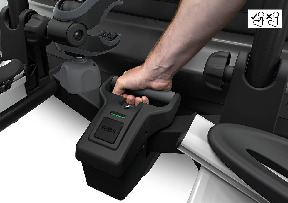 Thumbnail: Thule fietsendrager VeloCompact 3 Fix4Bike  eenvoudige montage