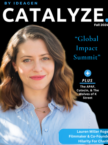 CATALYZE. Fall 2024 cover featuring Lauren Miller Rogen