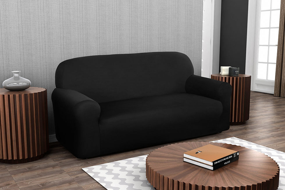 Capa de Sofá Bem Estar 2 Lugares Preto - Adomes