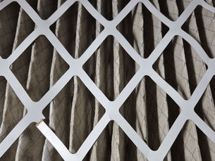 A dirty air filter for an HVAC system.