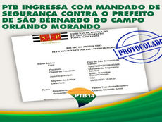 PTB ingressa com mandado de segurança contra Orlando Morando, prefeito de São Bernardo do Campo.