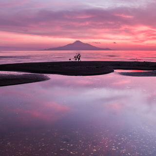 稚内の夕焼けリフレクション