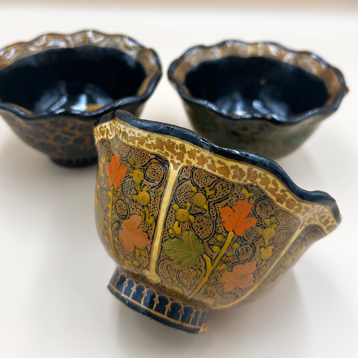 Miseczki na przekąski, Kaszmir, Indie, II poł. XX w.