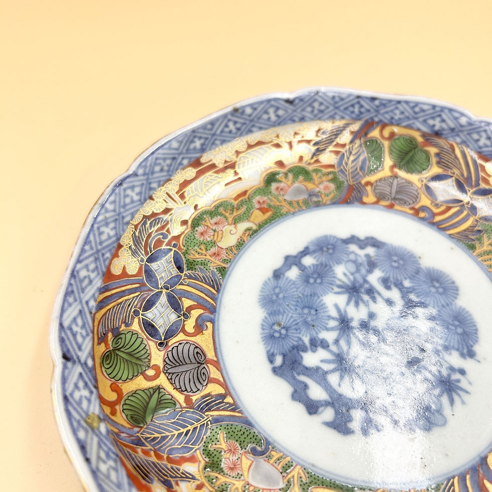 Miniatura: ANTYK PREMIUM Złocone imari z końca XIX w., lata 1880-1910, okres Meiji, Japonia