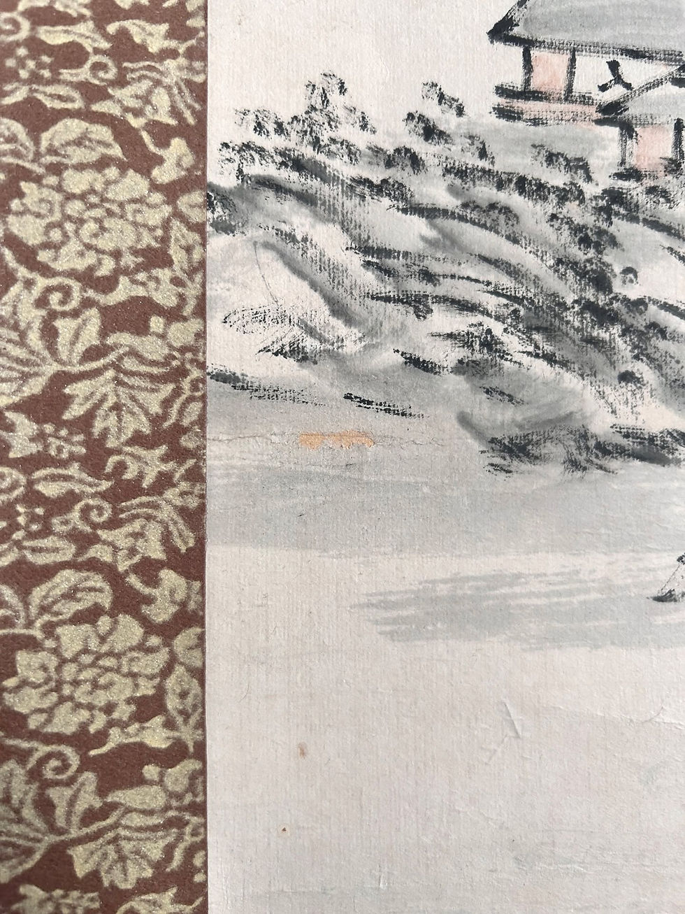 Miniatura: Klasyczny pejzaż typu shan shui by 朱樵 Zhu Qiao, Chiny, lata 1970-80.