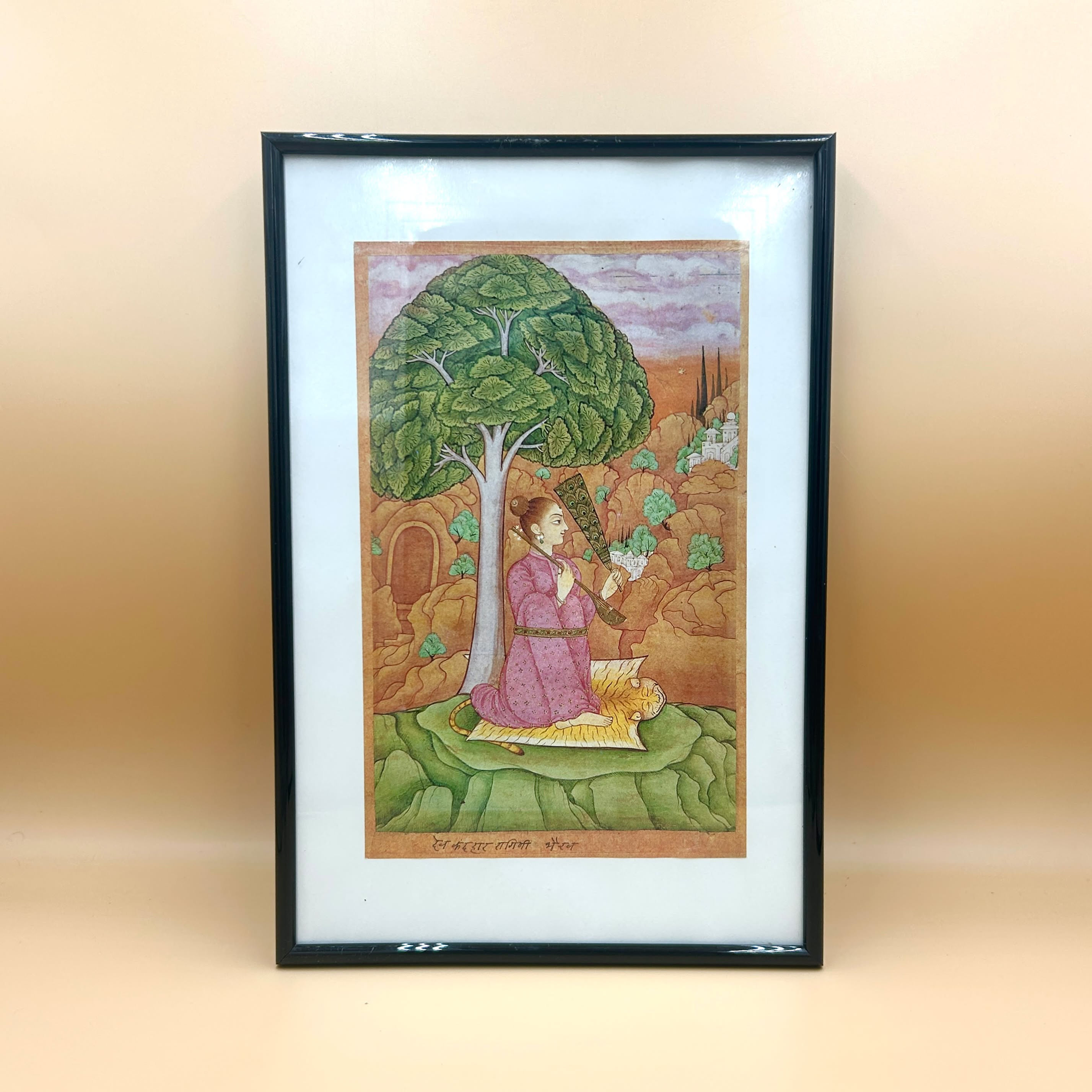 Print z joginką Ragini Kedar, Indie, lata 80. XX w.
