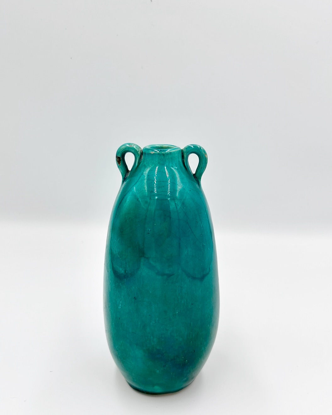 Turkusowy wazon ceramiczny