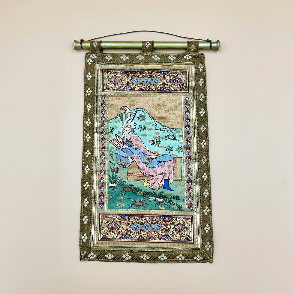 Miniatura: Print na jedwabiu, Iran, lata 60. - 90. XX w.