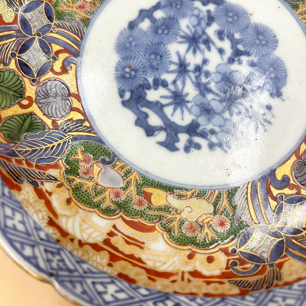 Miniatura: ANTYK PREMIUM Złocone imari z końca XIX w., lata 1880-1910, okres Meiji, Japonia