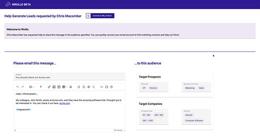 Submit requests to your network to help
