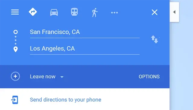 Send Directions to Your Phone