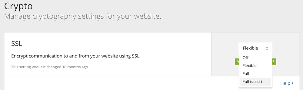 cloudflare setting