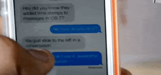 iMessage timestamps to See when a message was sent