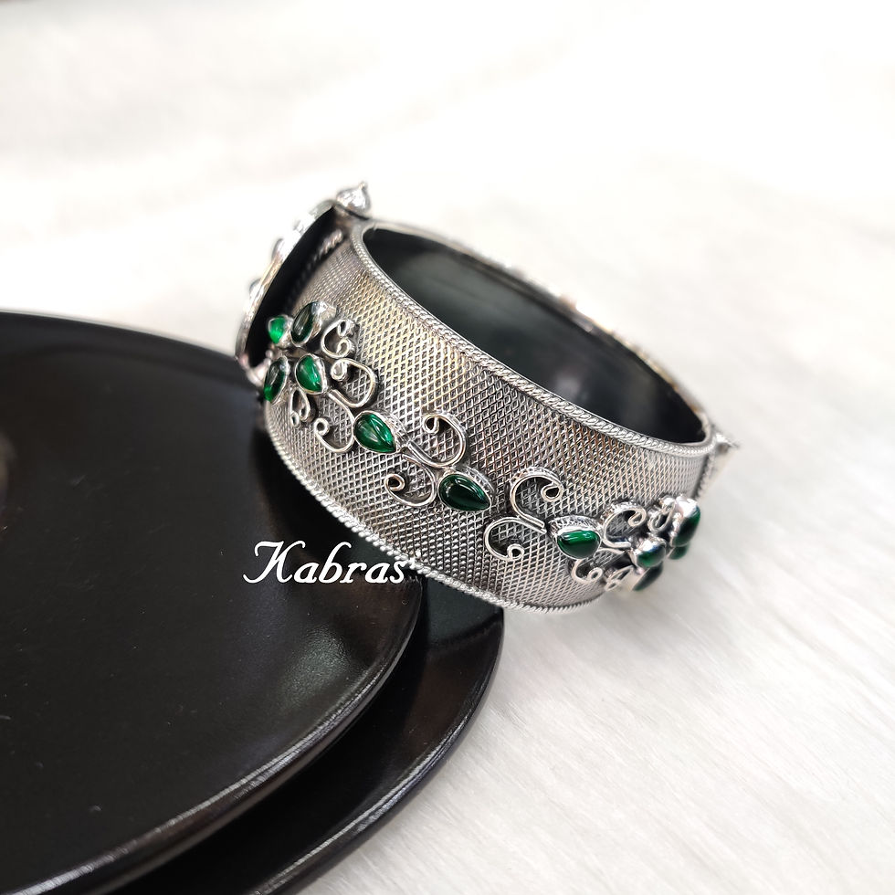 Thumbnail: Green Floral Dot Kada
