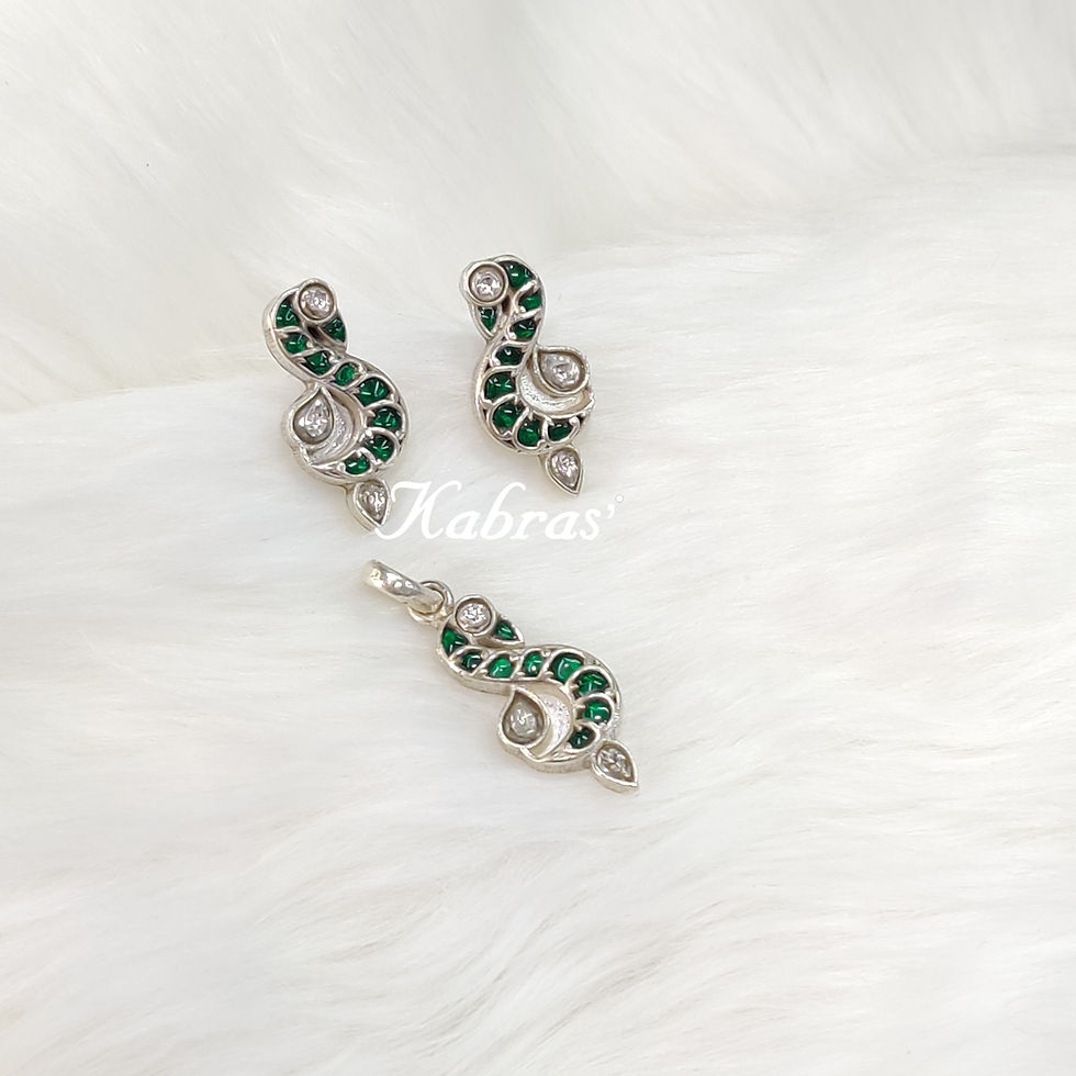 Thumbnail: Flamingo Kundan Pendant Set (4 Colors)