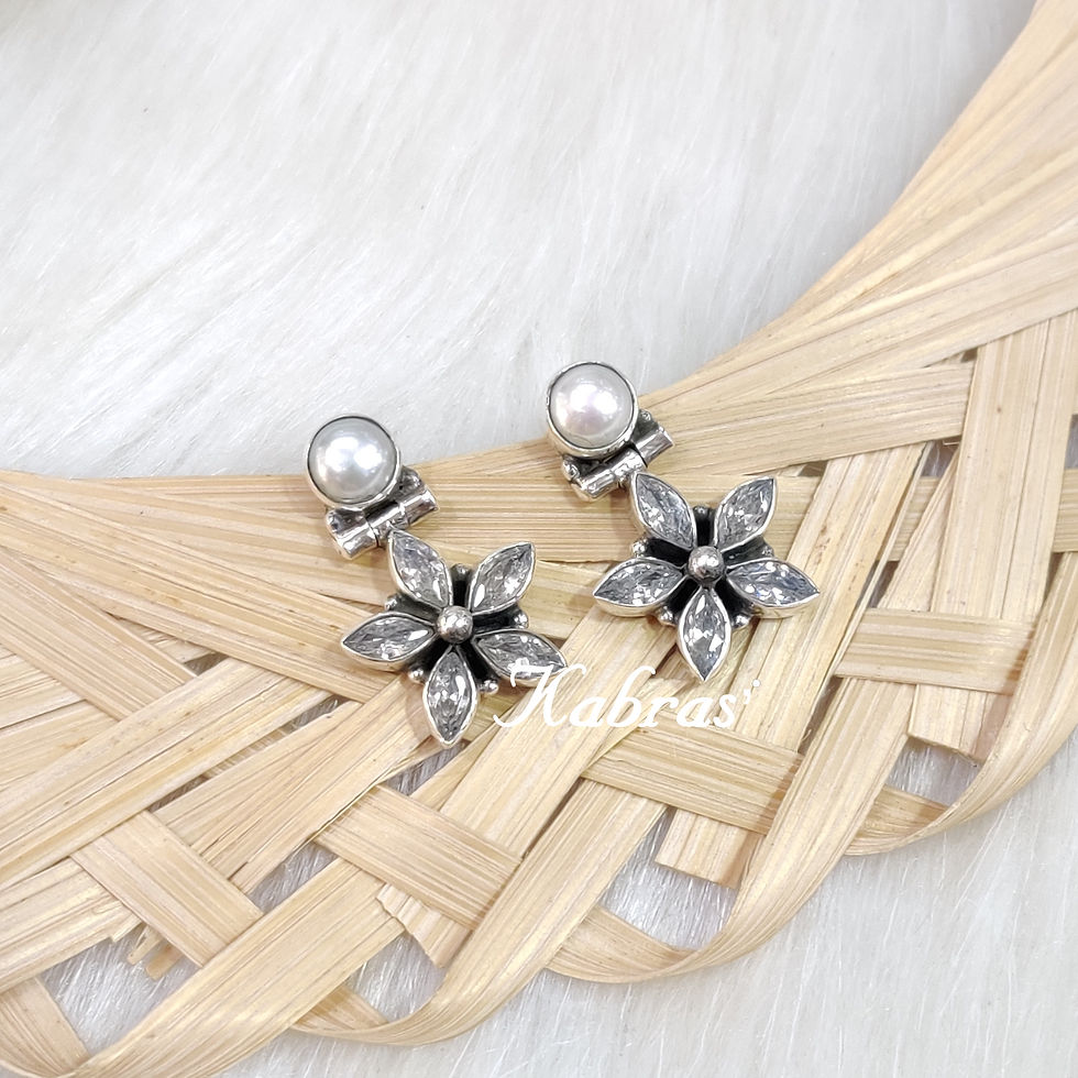 Thumbnail: Daisy Stone Drop Earrings (8 Colors)