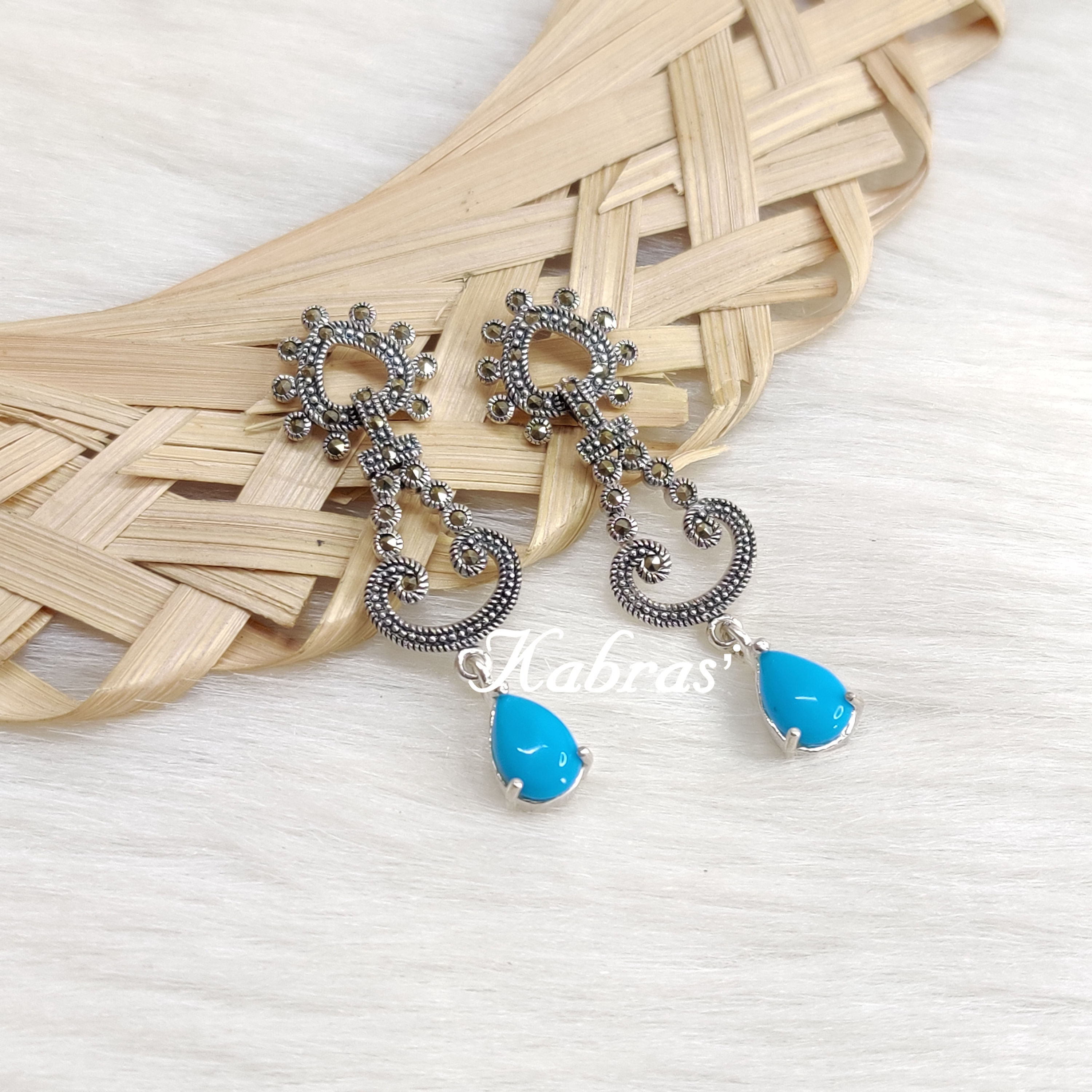 Turquoise Drop MC Earrings