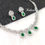 Thumbnail: CZ Drop Petaled Necklace Set