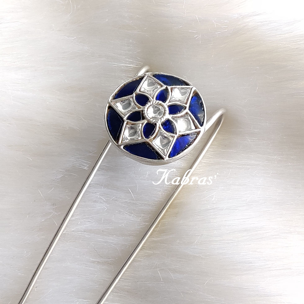 Thumbnail: Star Daisy Kundan Juda Pin (2 Colors)