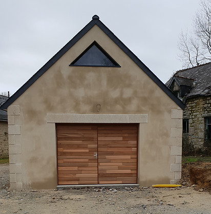 Porte de garage bois