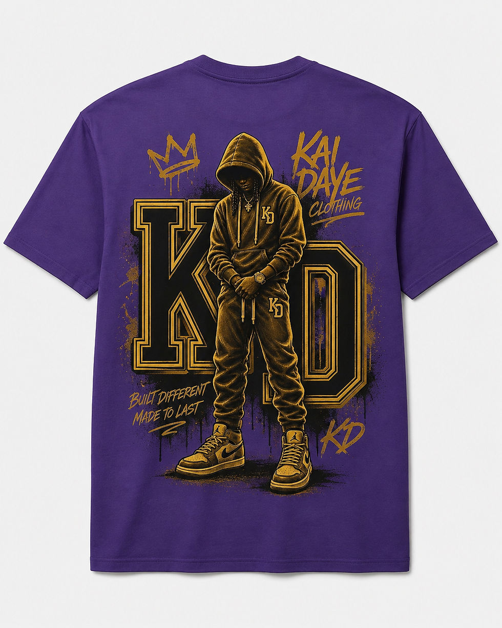 Thumbnail: KaiDaye Purple Loyalty Graphic Tee 