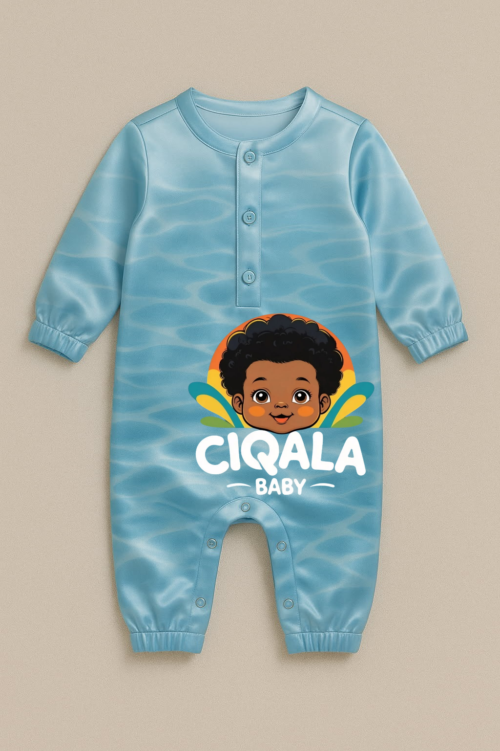 Satin Calm Baby Blue CQB Onesie