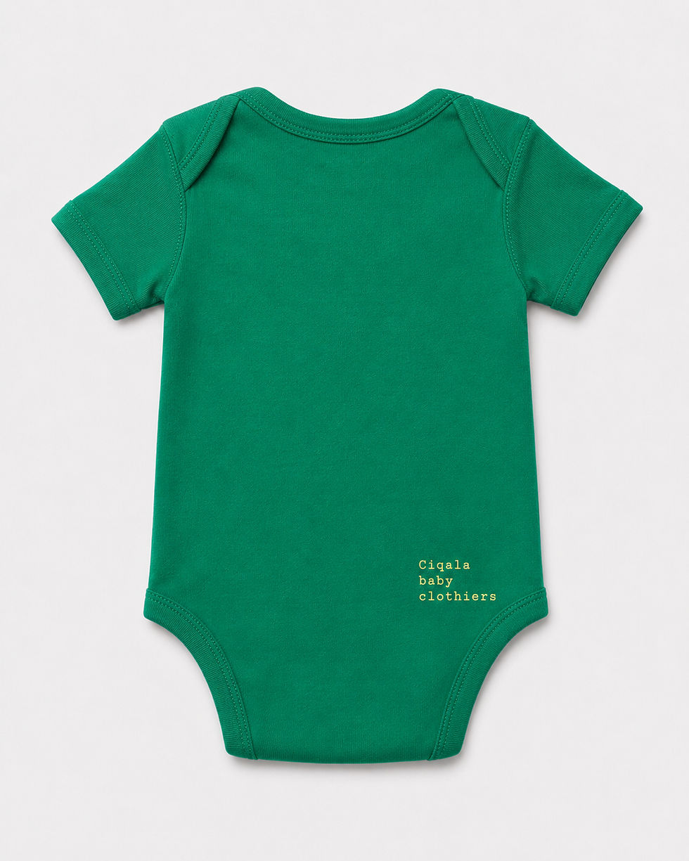 Thumbnail: Green and Gold Ciqala Baby Onesie 