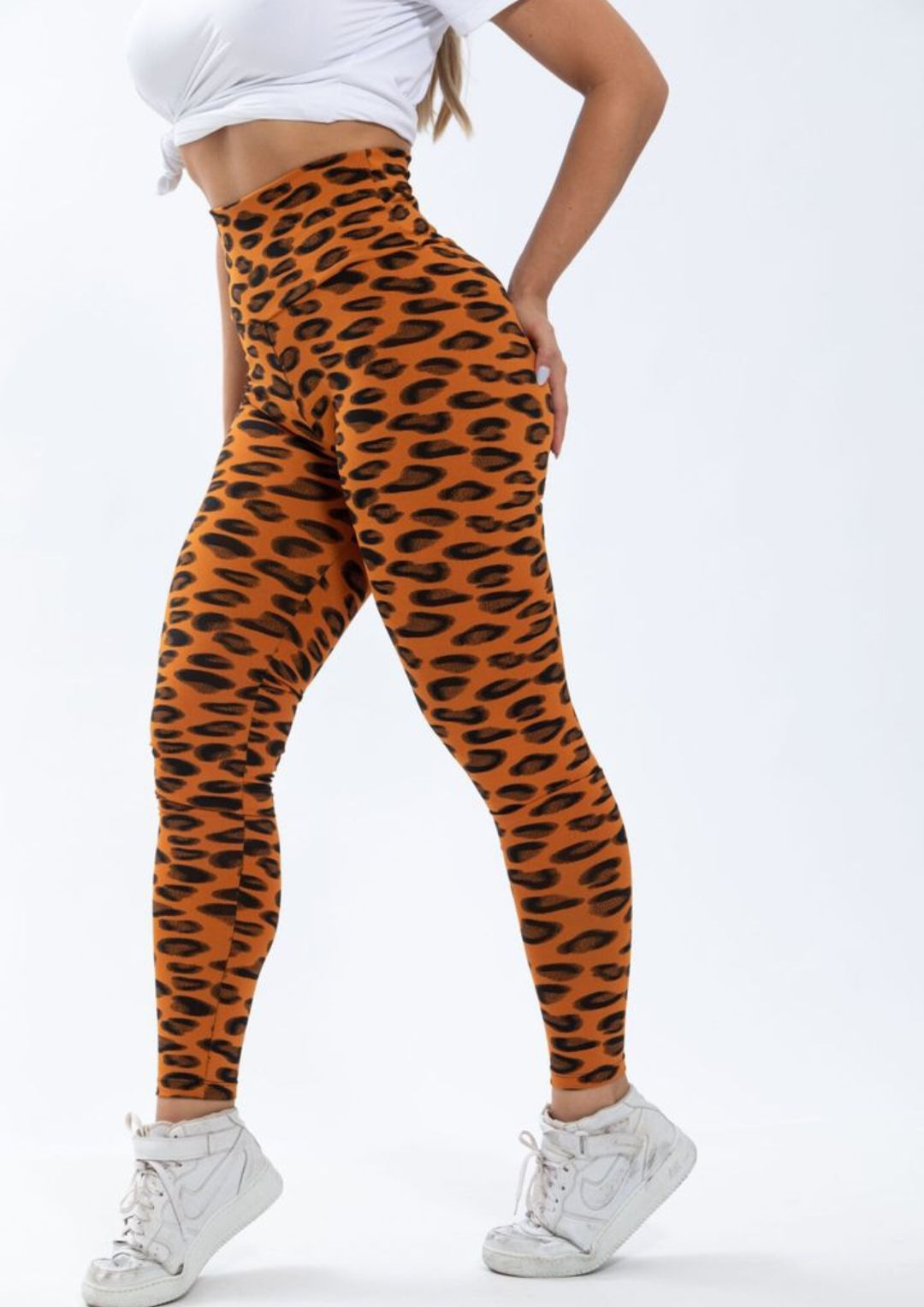 Calza animal print marrón 