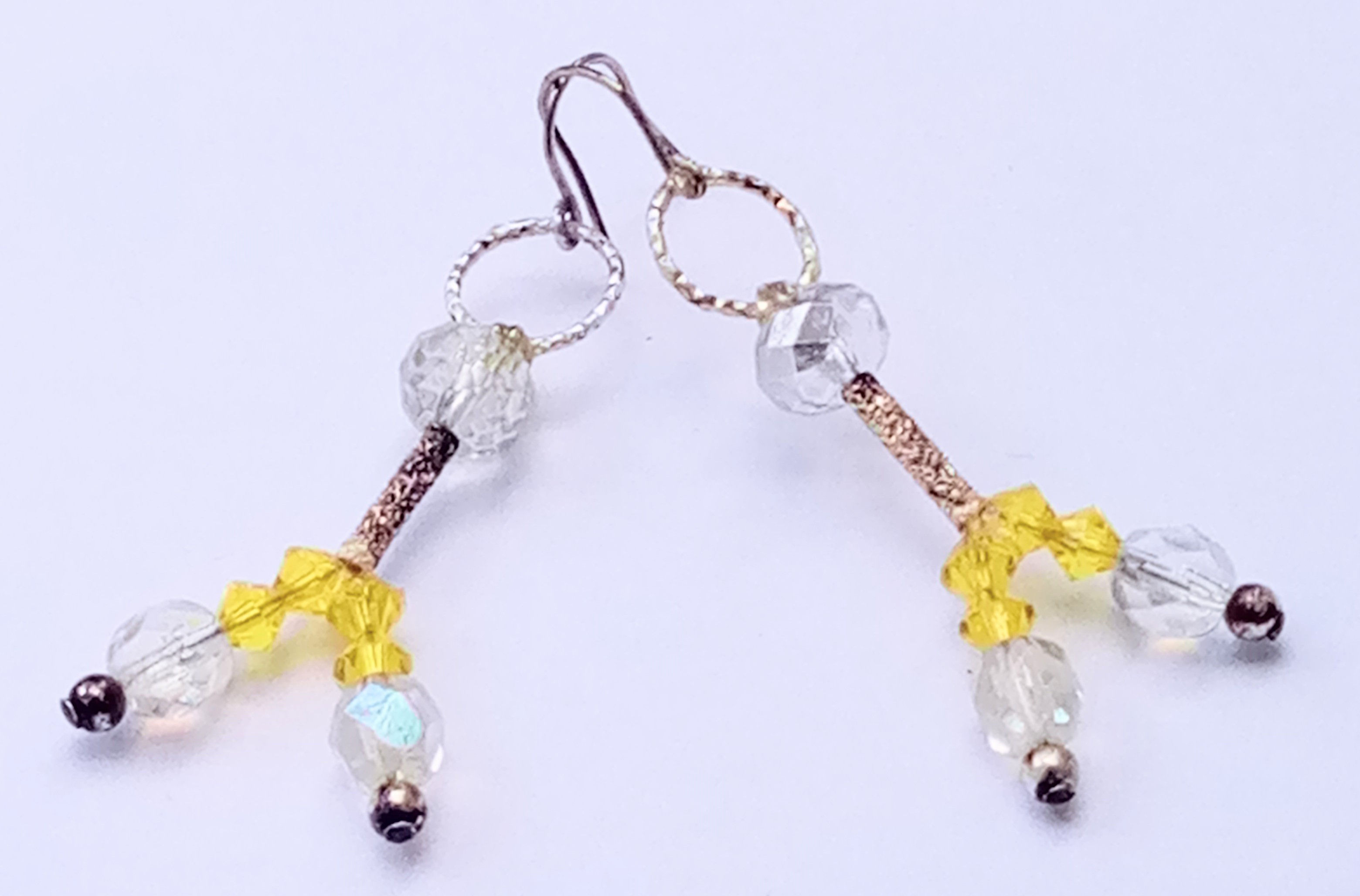 Gold/Silver Swarvoski Hook Earrings