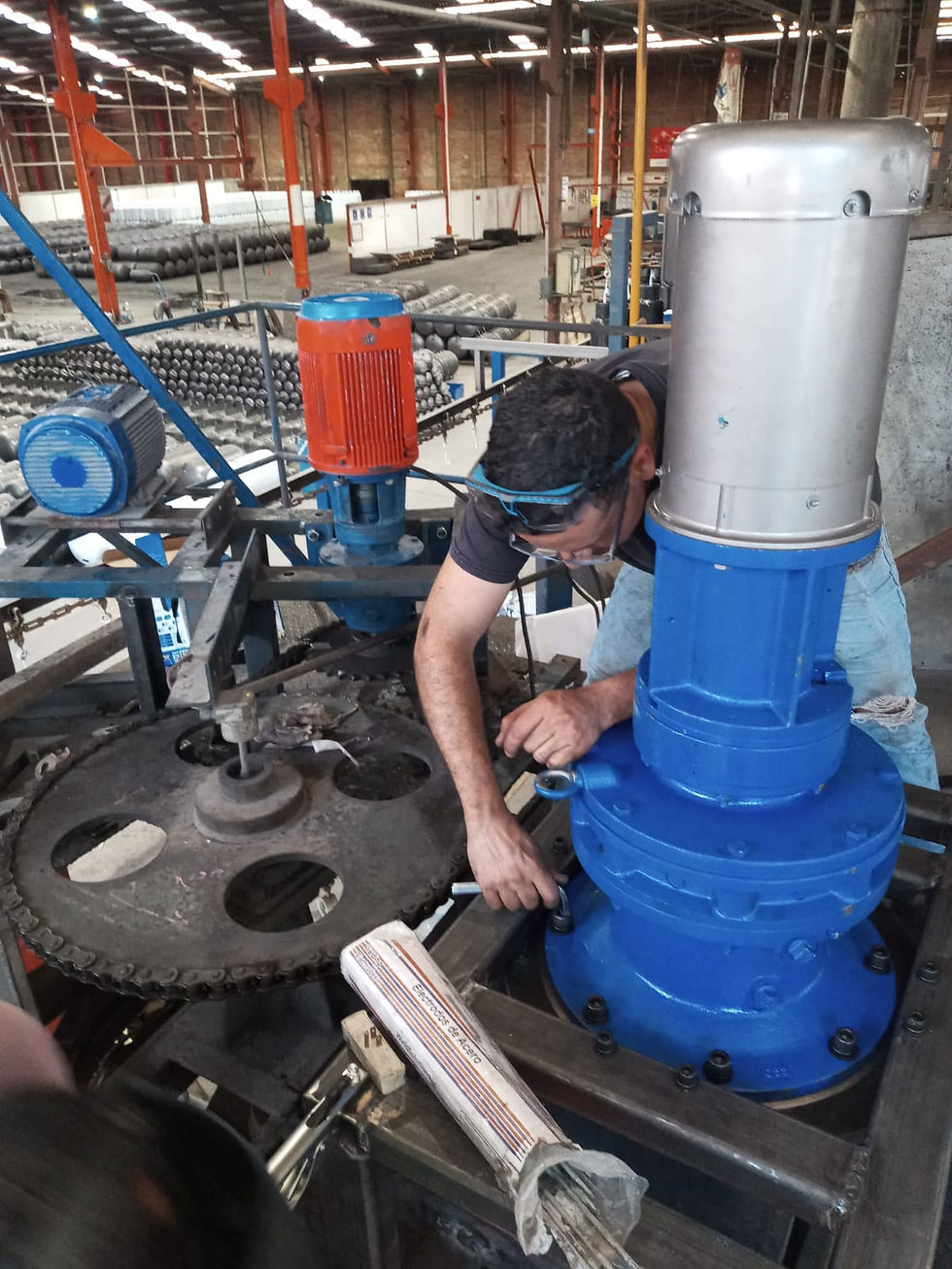 Instalación de motorreductor.