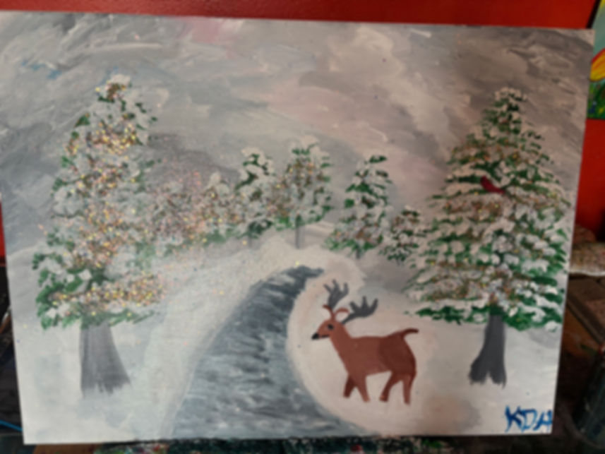 Deer in winter