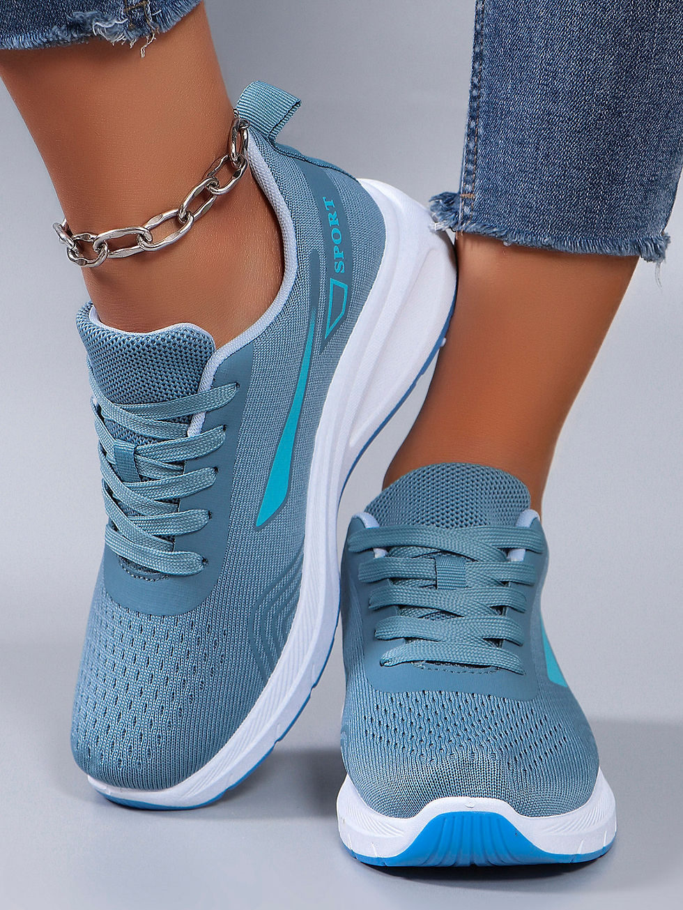 Thumbnail: Spring new women's sports shoes, fashionable, breathable, lightweight, non-slip,