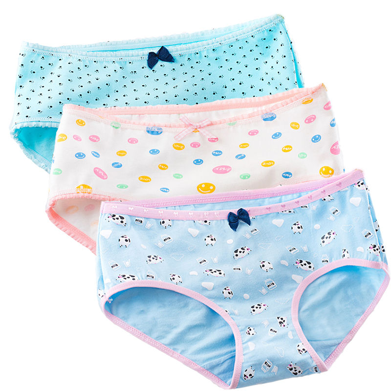 Thumbnail: 3Pcs/Lot Underwear Women's Panties Girls Cotton Briefs Seamless Panty Breathable
