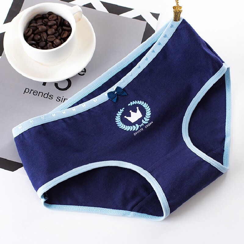 Thumbnail: 3Pcs/Lot Underwear Women's Panties Girls Cotton Briefs Seamless Panty Breathable