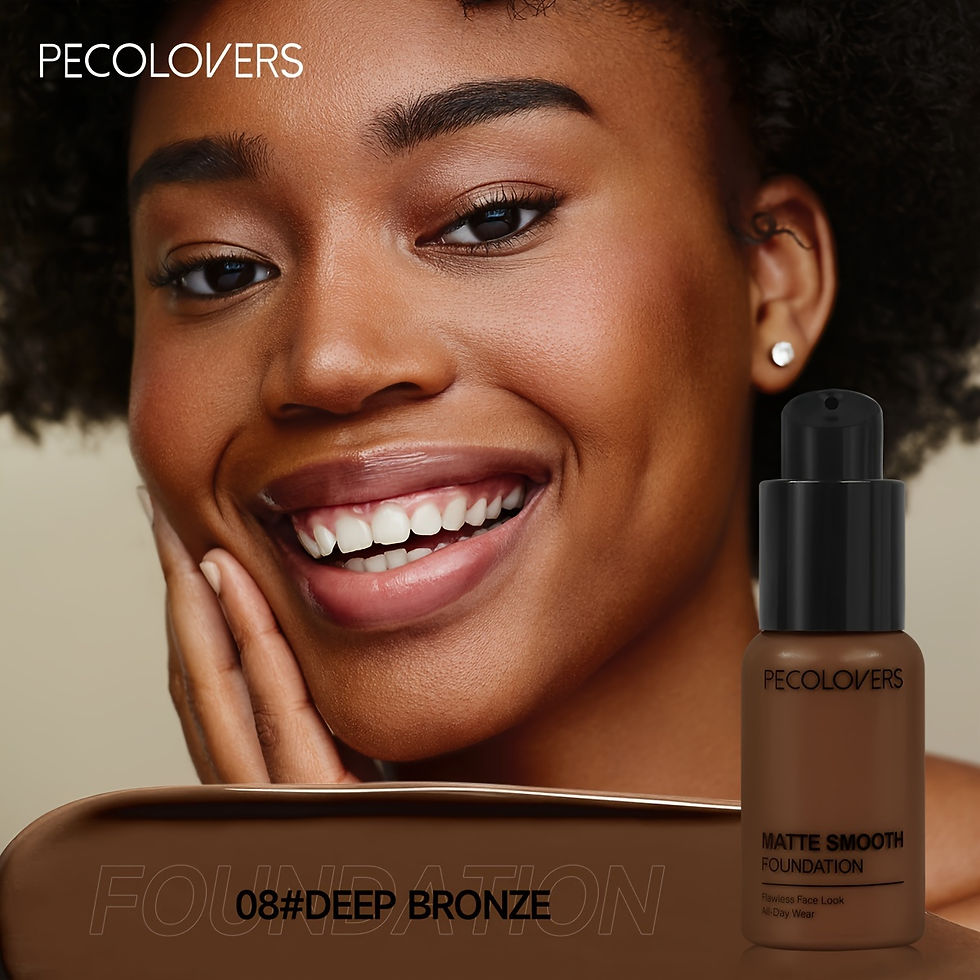 Thumbnail: PECOLOVERS Matte Finish Liquid Foundation - Oil-Control, Waterproof, Full Covera