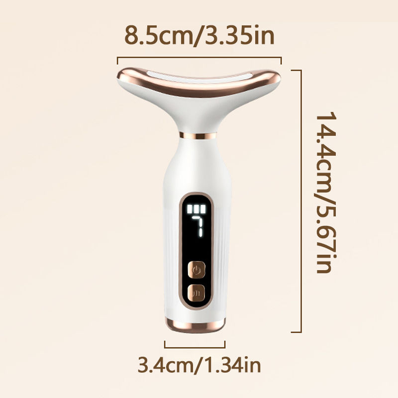 Thumbnail: Portable 7 Colors LED Light Therapy Face Neck Massager 3 Gears Adjustable Gentle