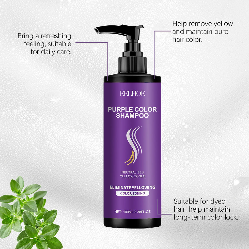 Thumbnail: Purple Shampoo for Blonde Bleached Hair Anti-Brass Toning Gray Hair Cover Repair