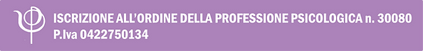 Badge di iscrizione all'albo della professione psicologica n.30080  P.Iva 04227570134
