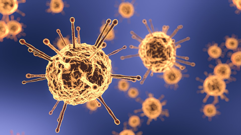 An artistic impression of the COVID-19 virus
