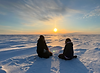 Copy of CINUK CCT Inuvialuit youth advisory members Carmen Kuptana & Eriel Lugt on sea ice
