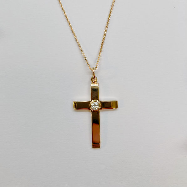 Kreuz Anhänger mit Brillant